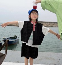 스윙단가라조끼팬츠상하세트