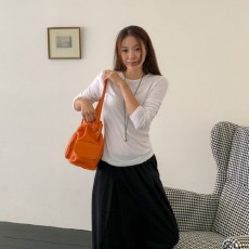 싱레더 라운드넥 베이직 무지 긴팔 티셔츠